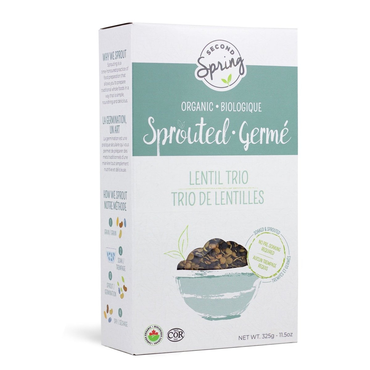 Sprouted Lentil Trio  Second Spring Sprouted Foods