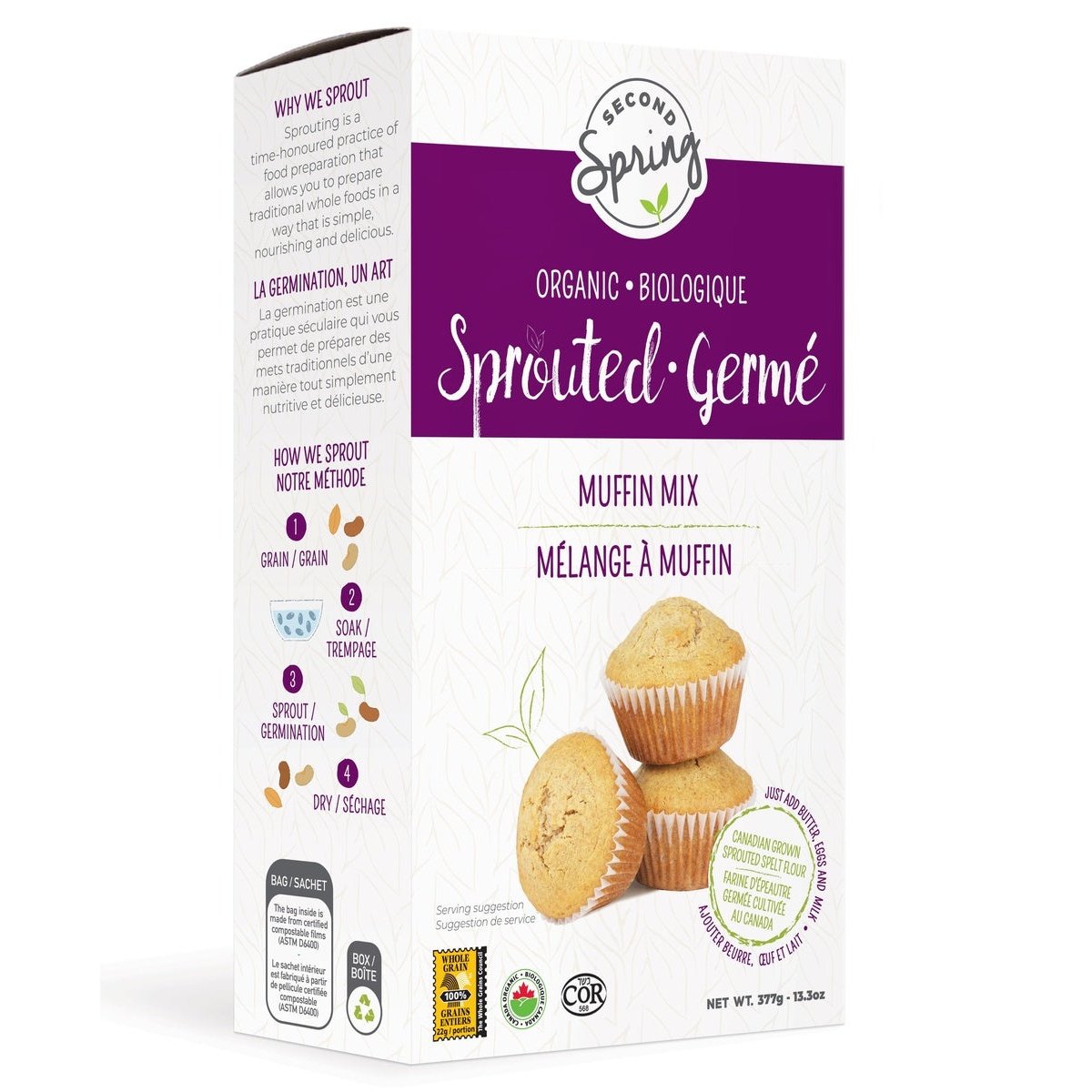 Sprouted Muffin Mix Second Spring Sprouted Foods