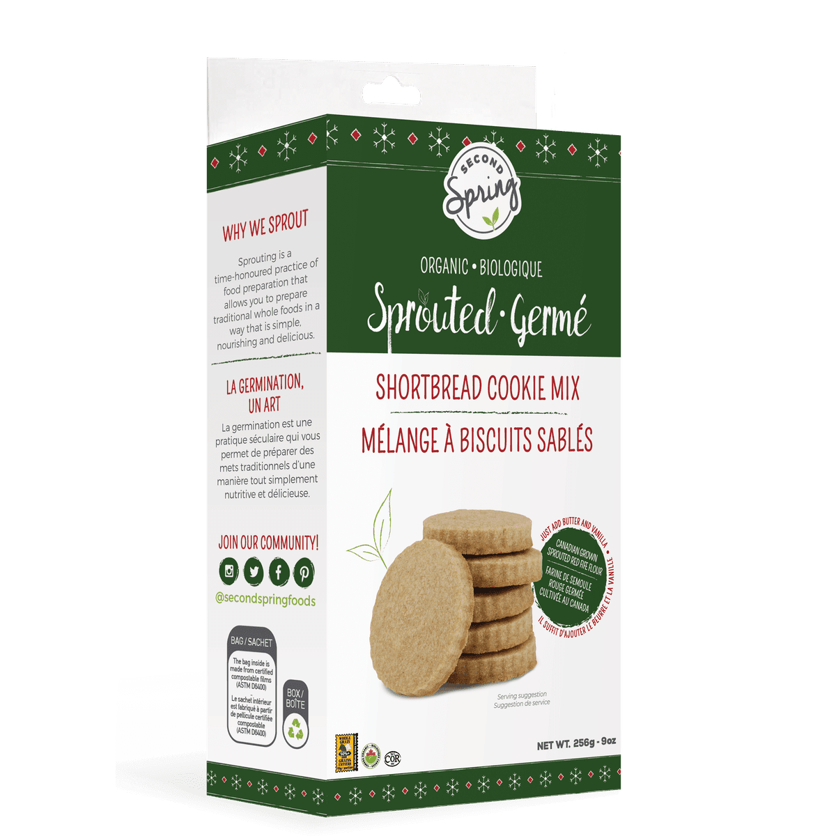 Sprouted Shortbread Cookie Mix Second Spring Sprouted Foods