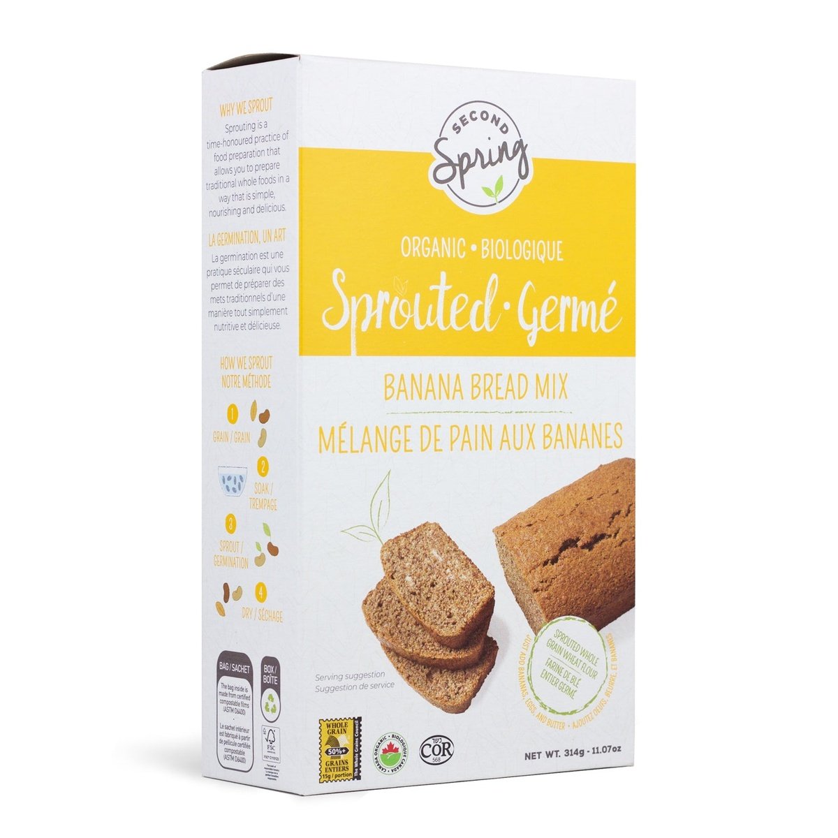 Sprouted Wheat Banana Bread Mix Second Spring Sprouted Foods