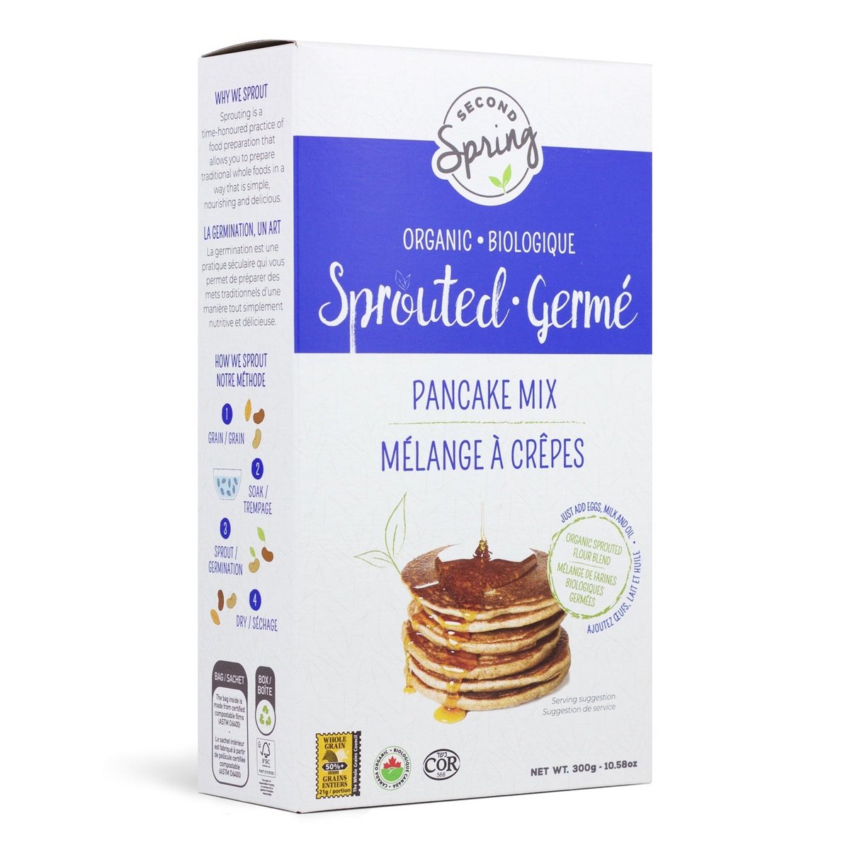 Sprouted Whole Grain Pancake Mix Second Spring Sprouted Foods
