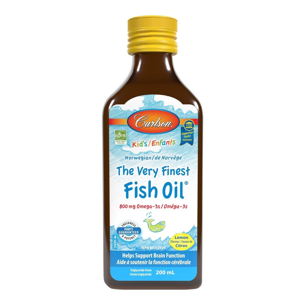 Very Finest Fish Oil for Kids Lemon  Carlson Laboratories