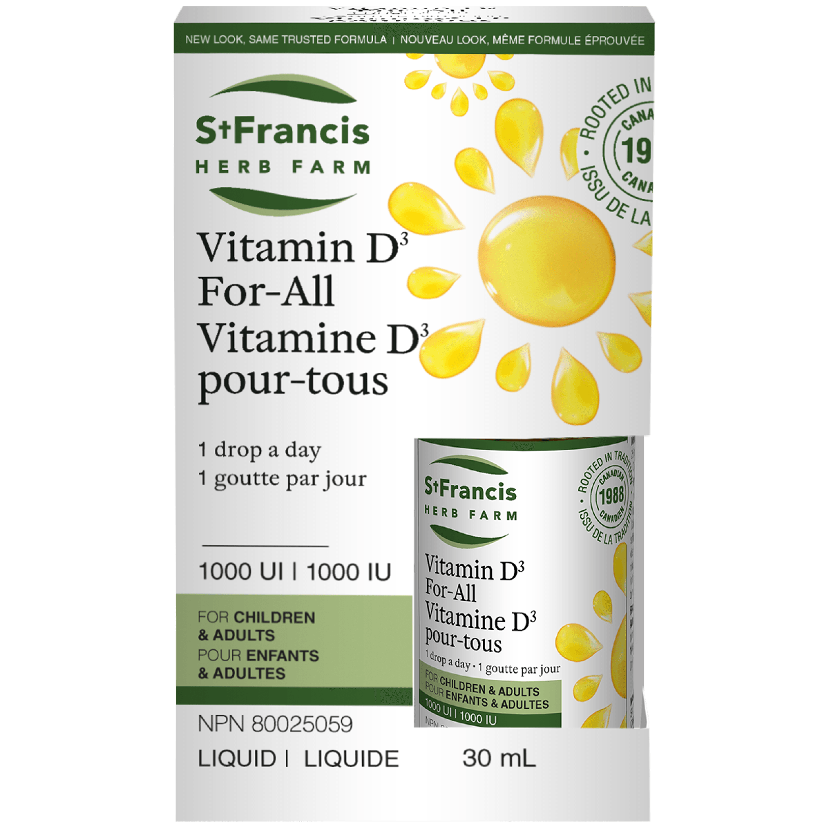 Vitamin D For All 25 mcg (1000 IU)  St. Francis Herb Farm Inc.