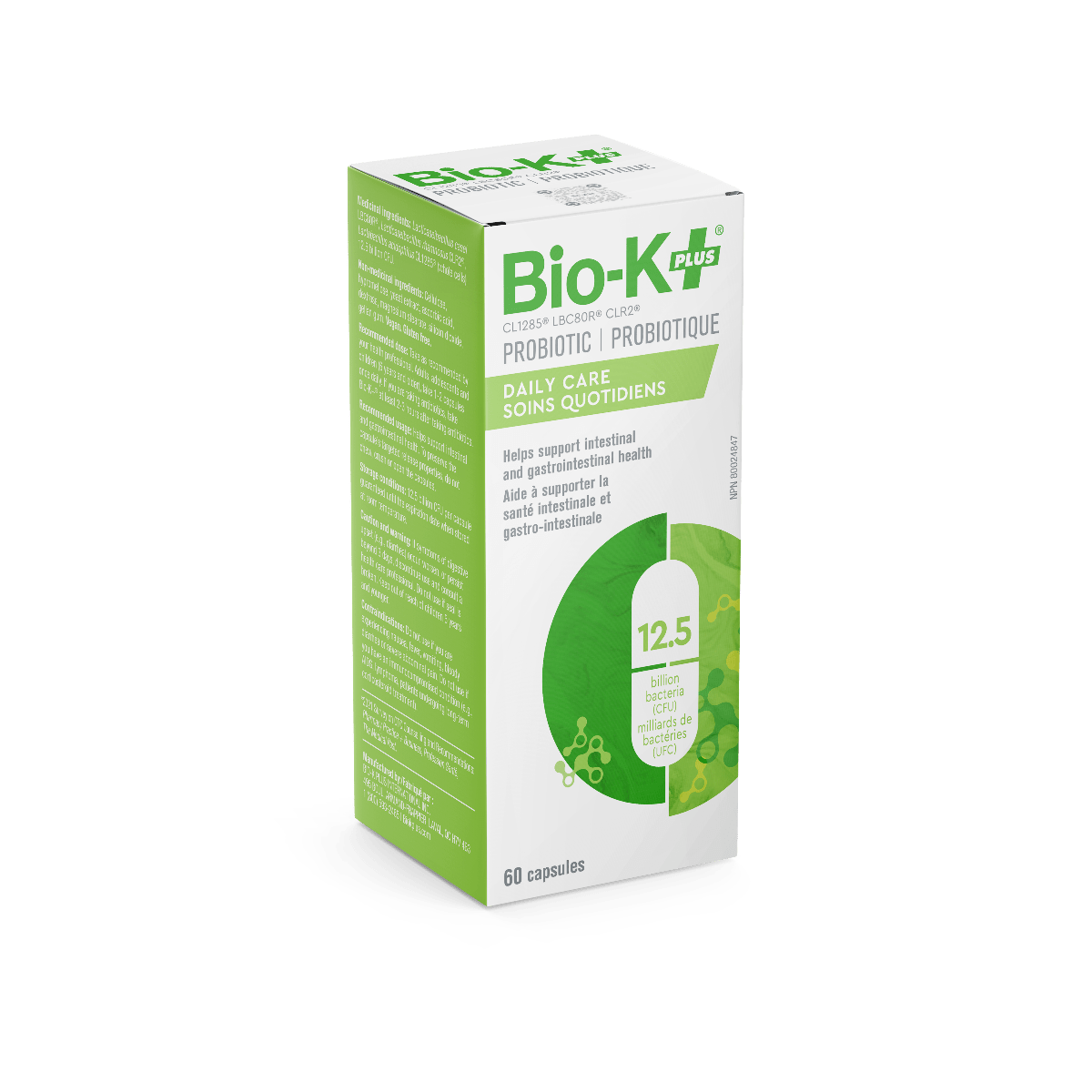 Probiotics Daily Care 12.5B  Bio-K+ 60 caps  