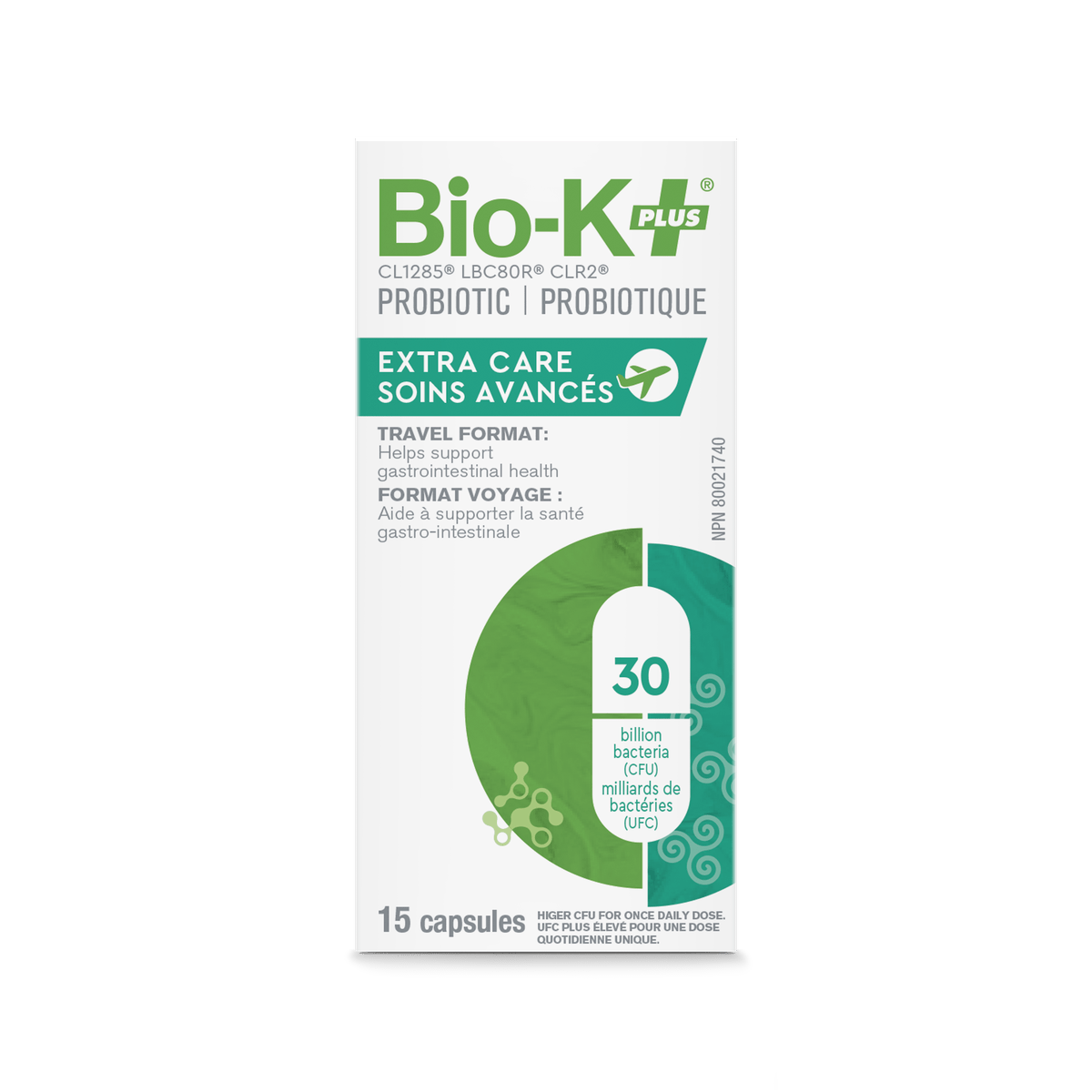 Probiotics Extra Care, Travel Format 30B  Bio-K+   