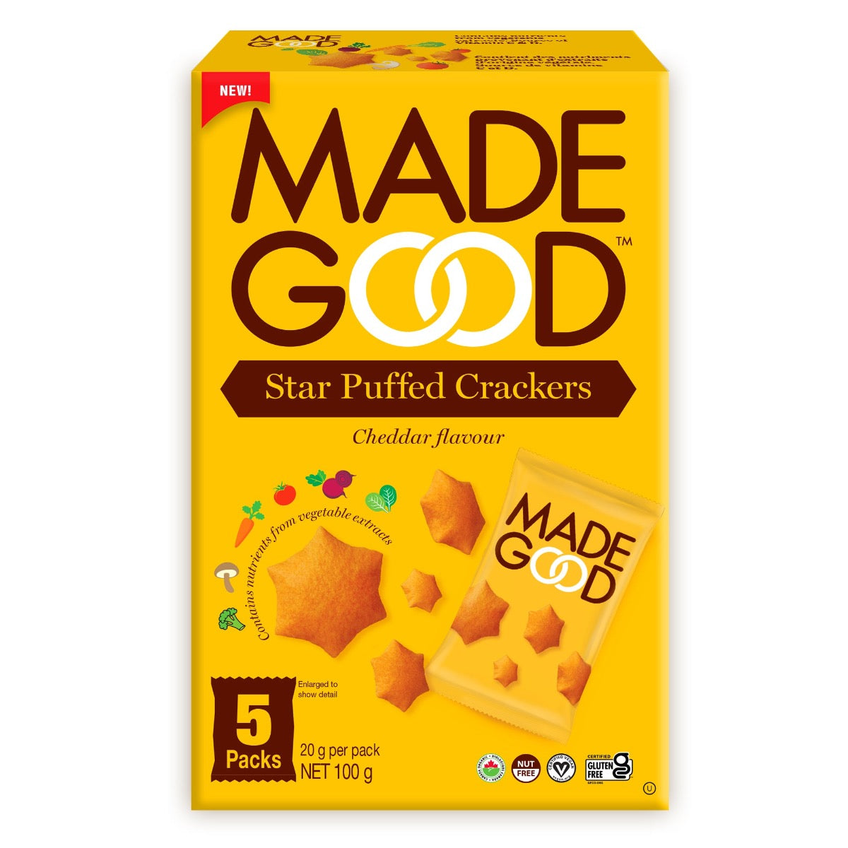 Star Puffed Crackers Cheddar  Made Good   