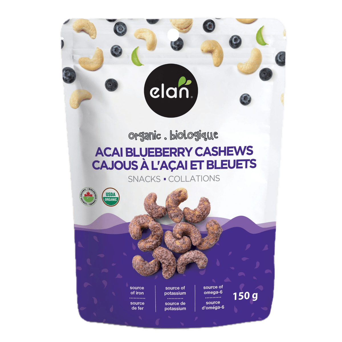 Acai Blueberry Cashews  Elan Organic Package   