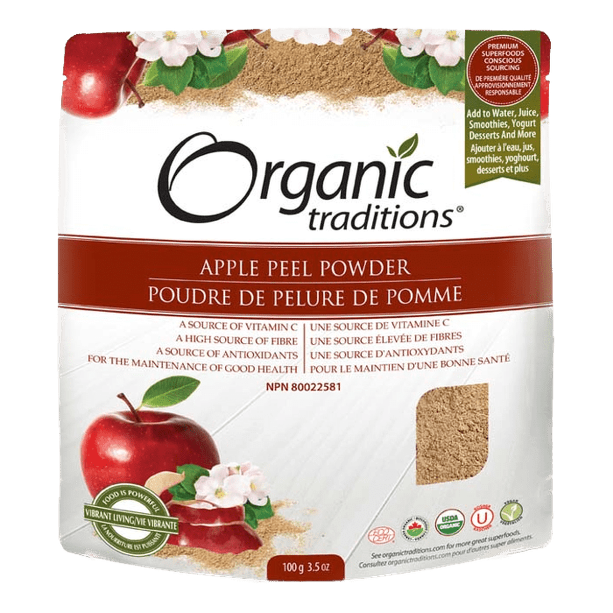 Apple Peel Powder  Organic traditions   