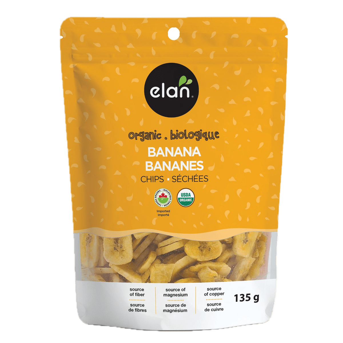 Banana Chips  Elan Organic Package   