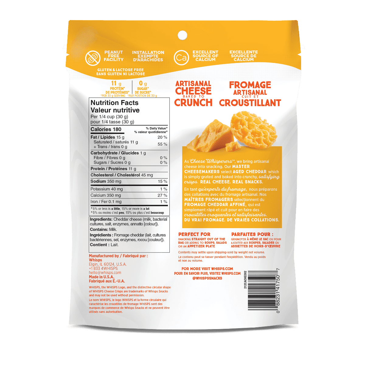 Cheddar Cheese Crisps  WHISPS   