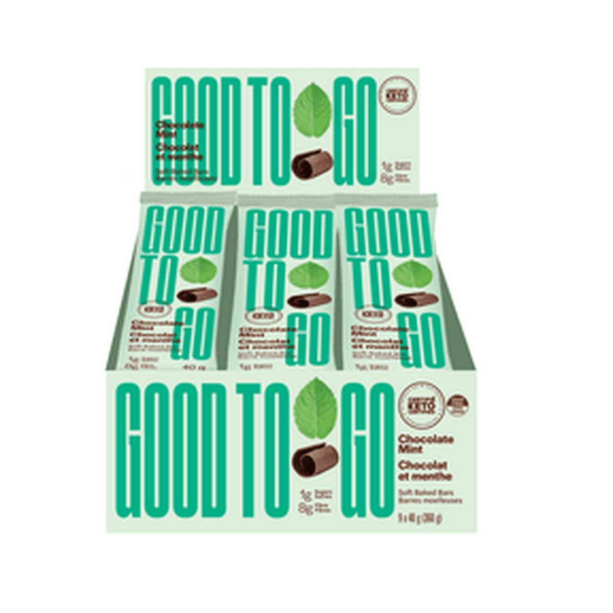 Chocolate Mint Snack Bars  Good To Go 9 x 40g  