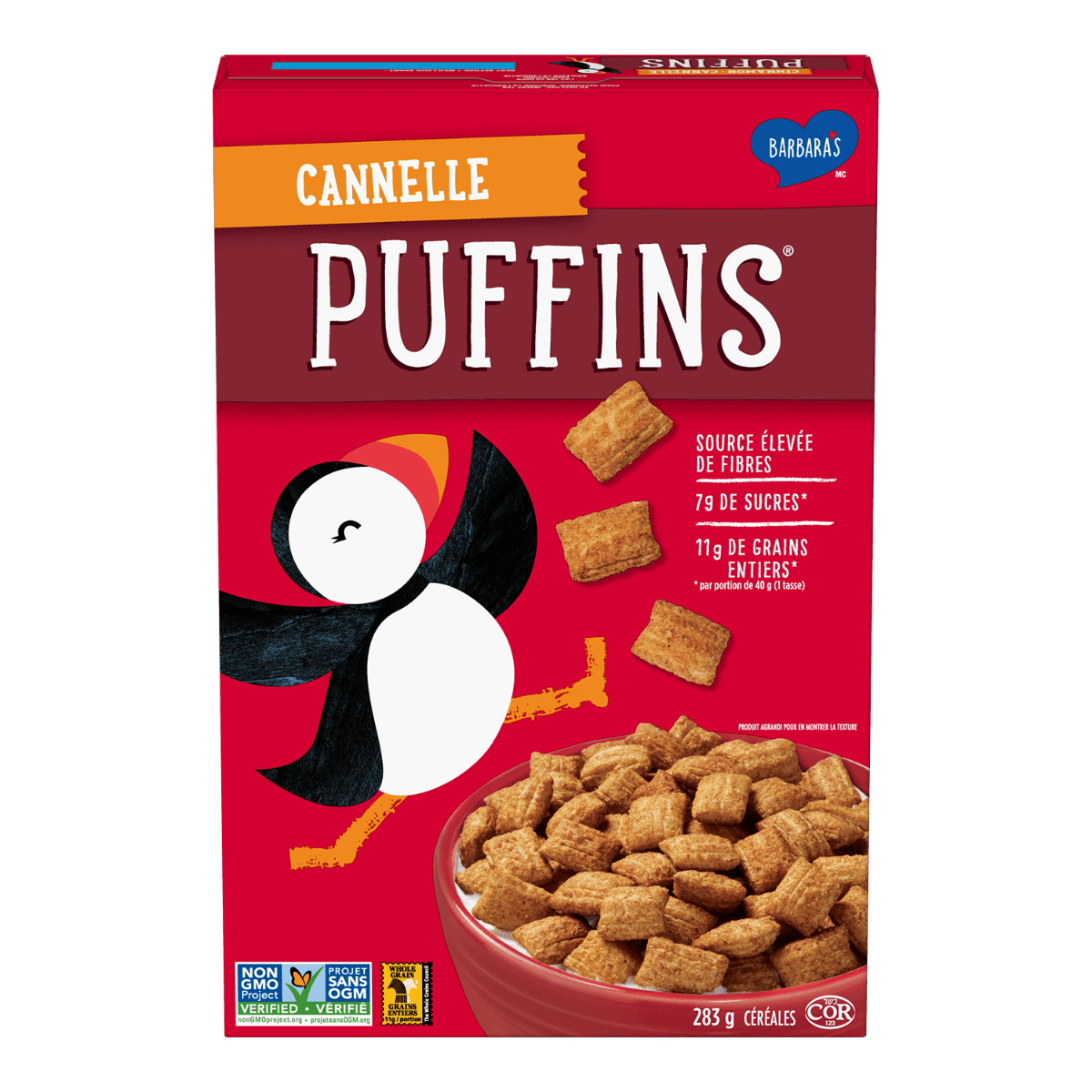 Cinnamon Puffins Cereal  Barbara's   