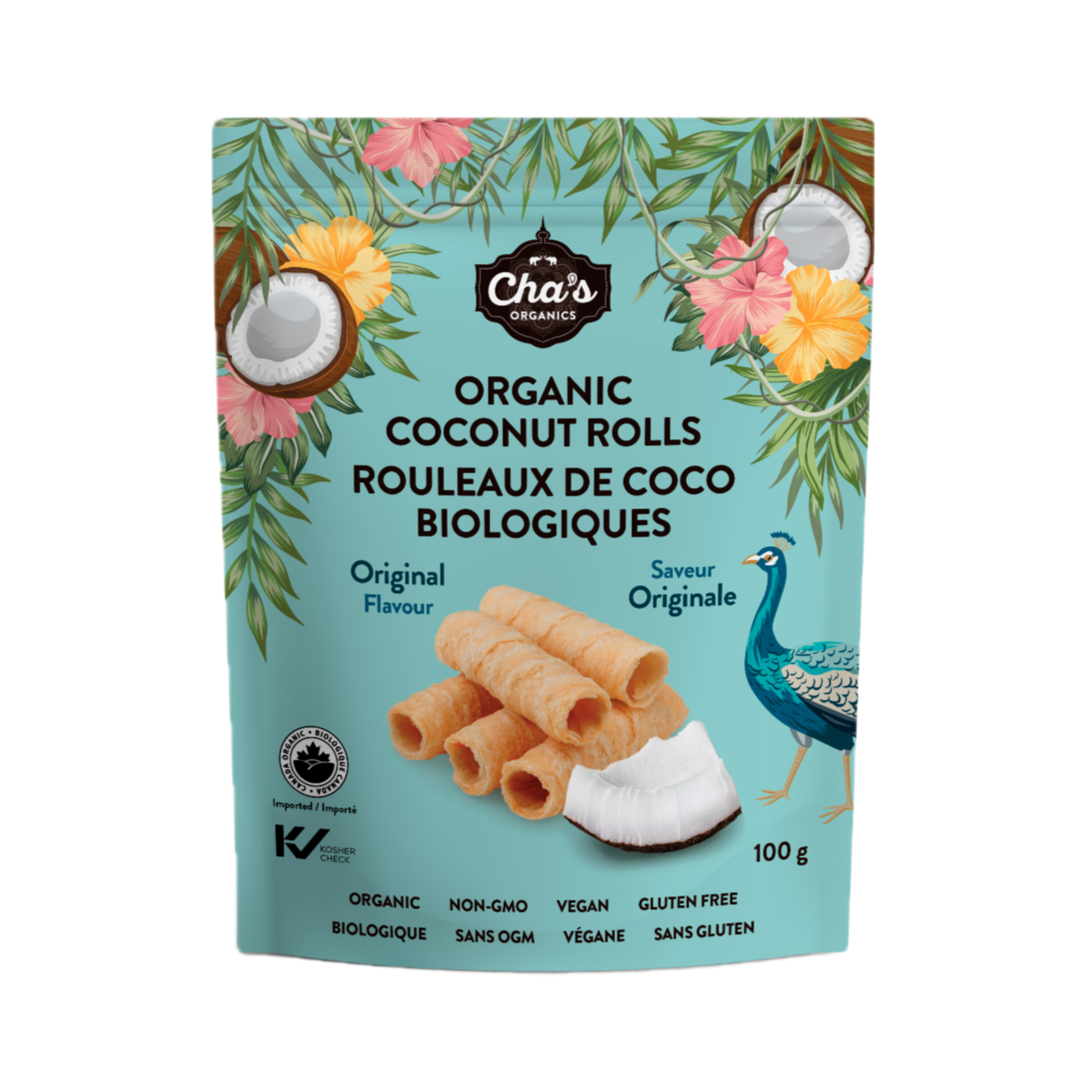 Organic Coconut Rolls - Original  Cha's Organics   