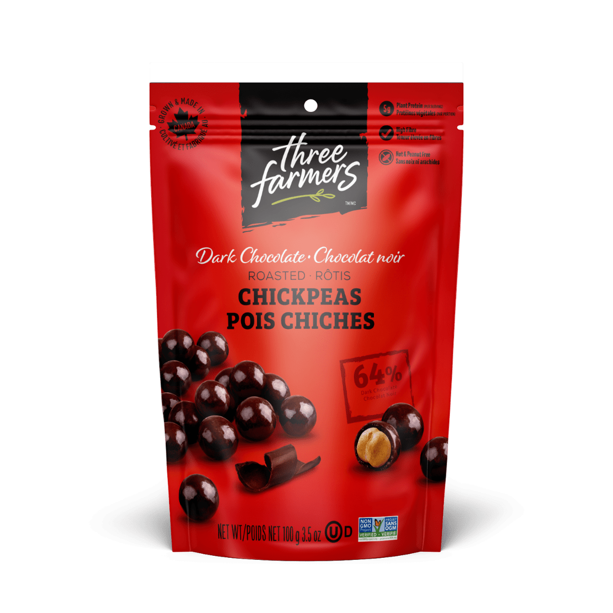 Dark Chocolate Chickpeas  Three Farmers   