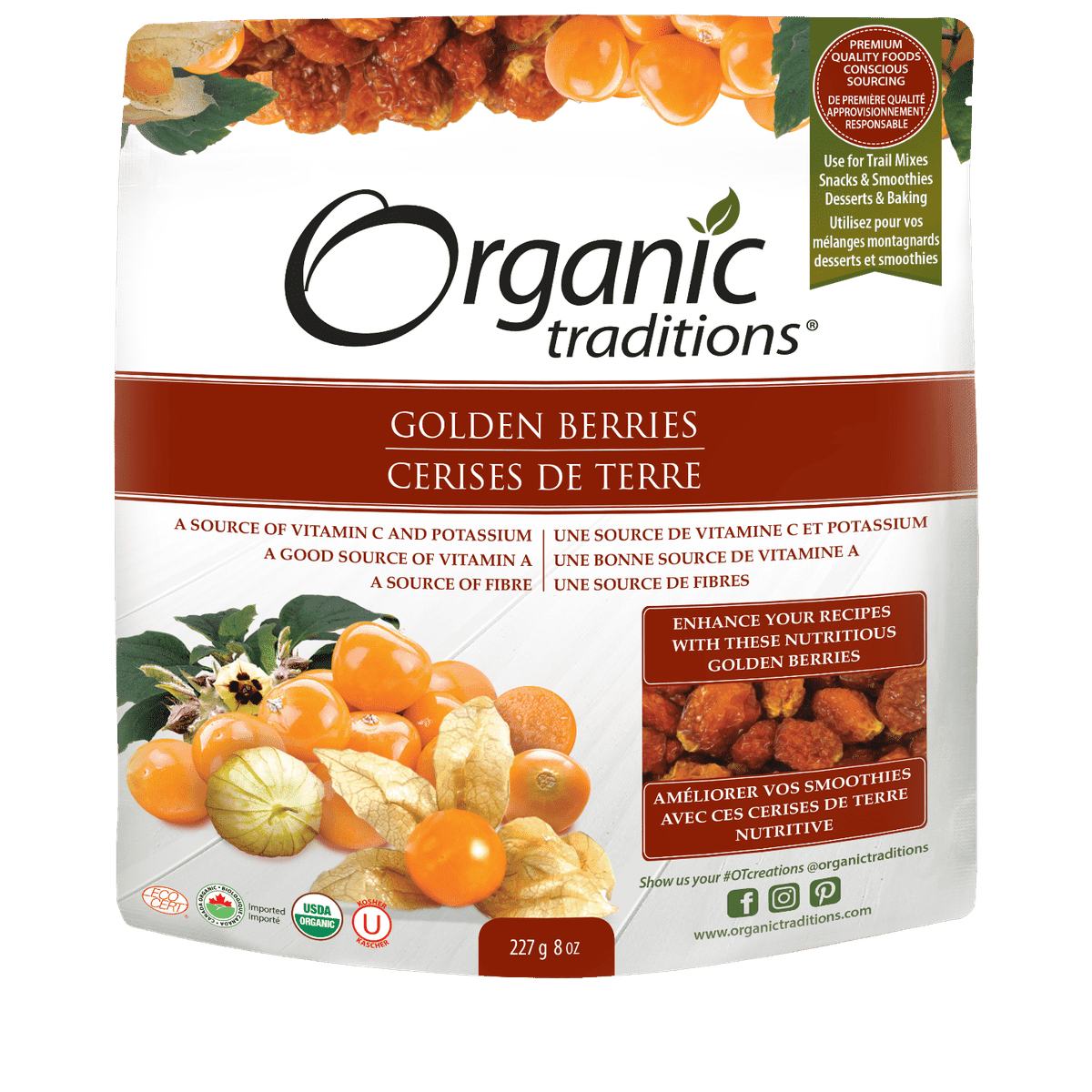 Golden (Inca) Berries  Organic traditions 227g  