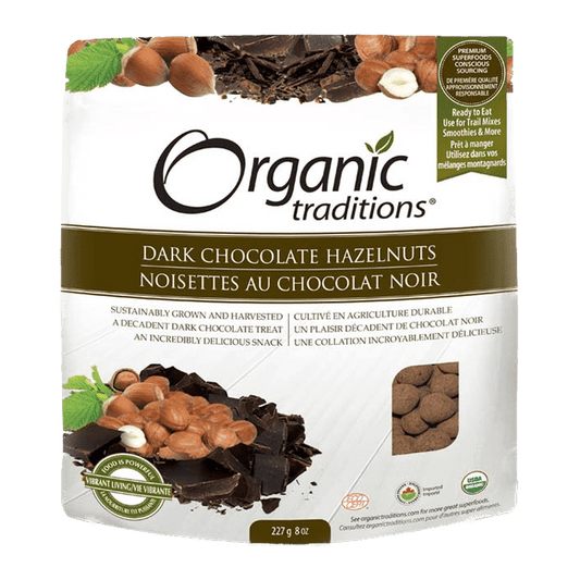 Hazelnuts, Dark Chocolate  Organic traditions 227g  