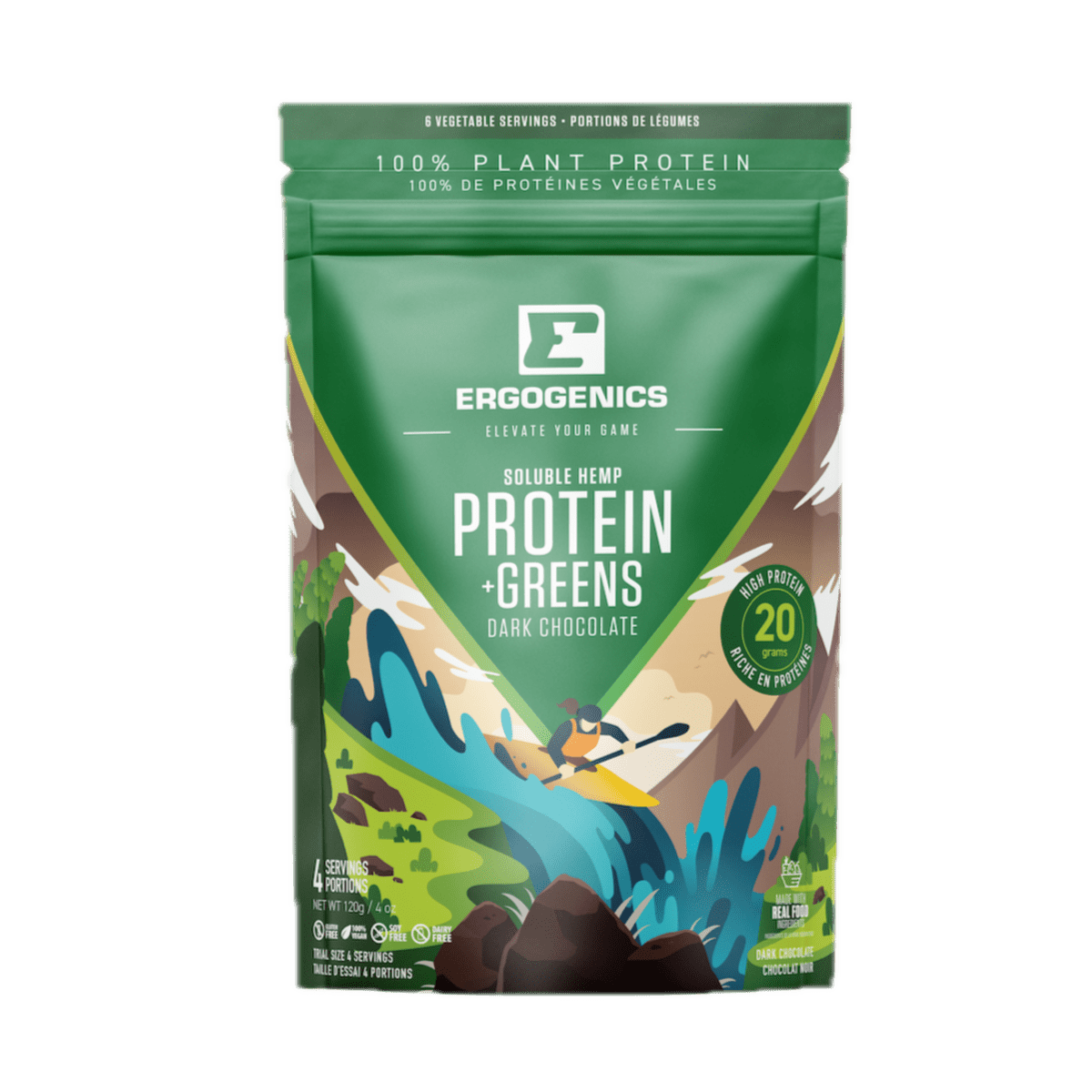 Hemp Protein+Greens - Chocolate  Ergogenics Nutrition   