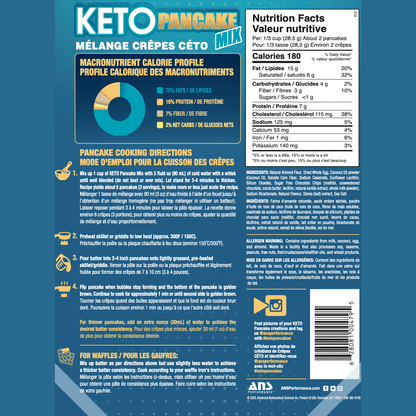 KETO Pancake Mix Chocolate Chip  ANS Performance   