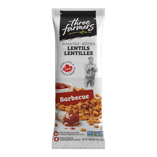 Lentils - BBQ Snack Packs  Three Farmers