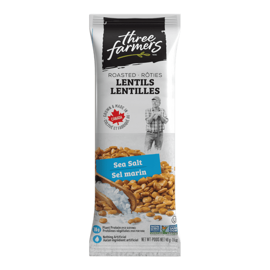Lentils - Sea Salt Snack Packs  Three Farmers