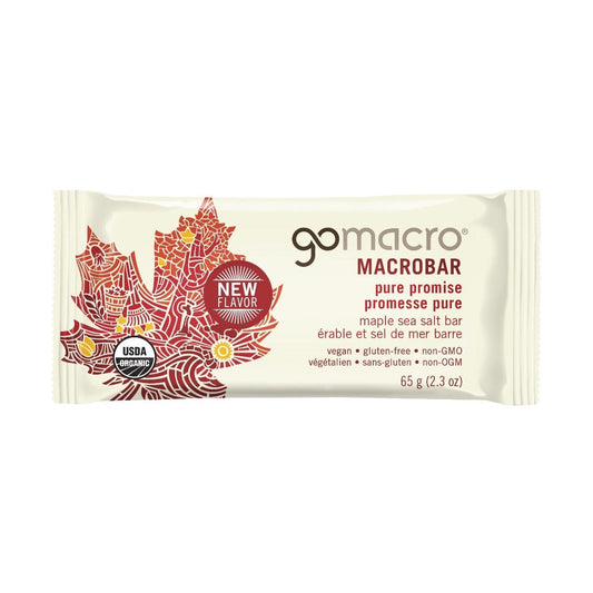 MACROBAR Pure Promise Maple Sea Salt Bar  GoMacro   