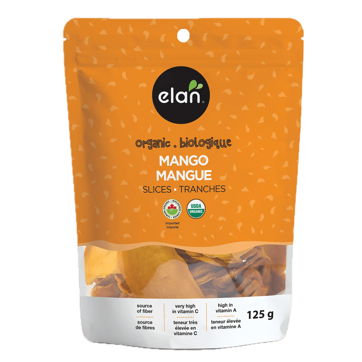 Mango Slices  Elan Organic Package   