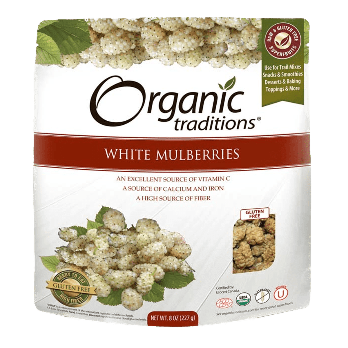 Mulberries, White - Dried  Organic traditions   