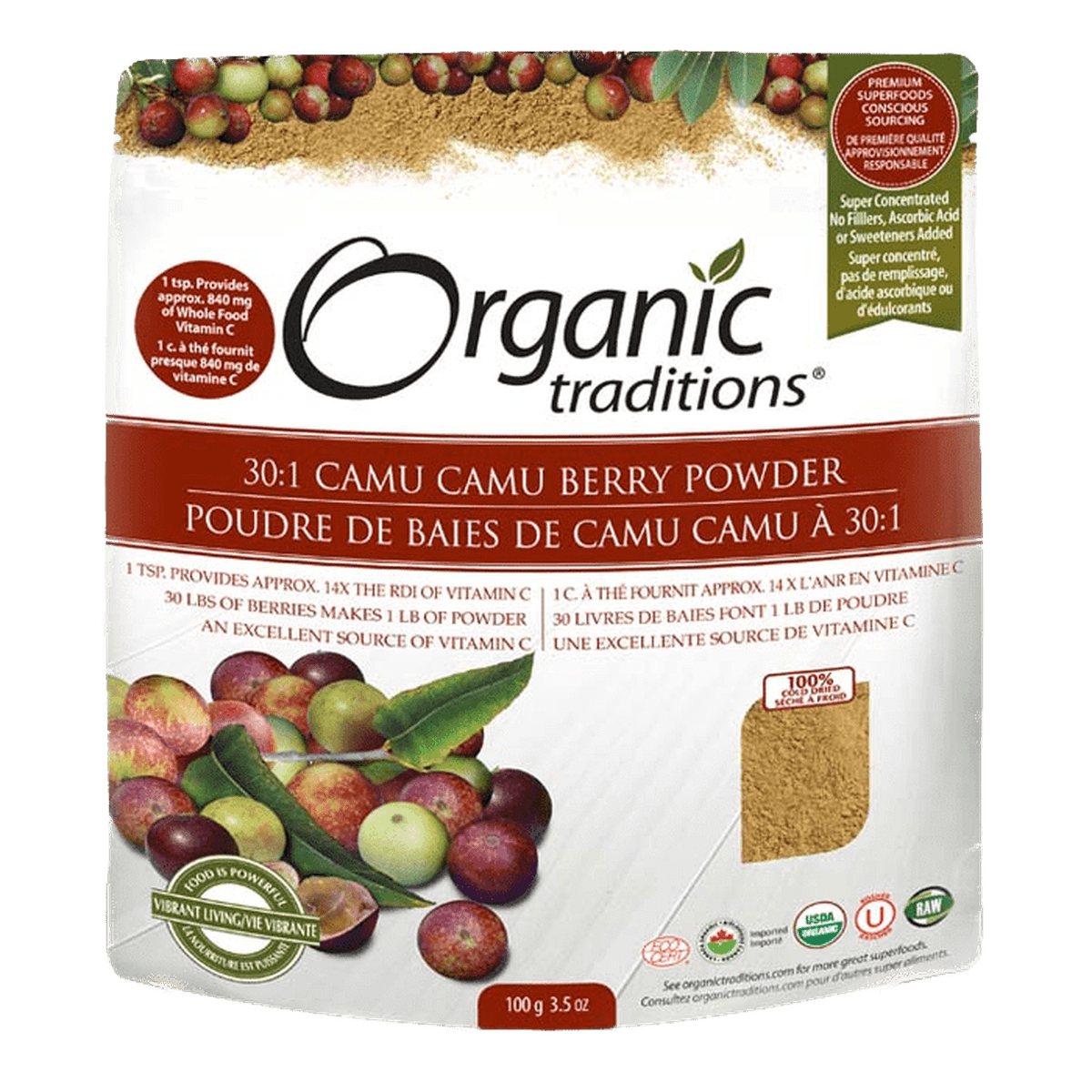 Organic Camu Camu Berry Powder  Organic traditions   