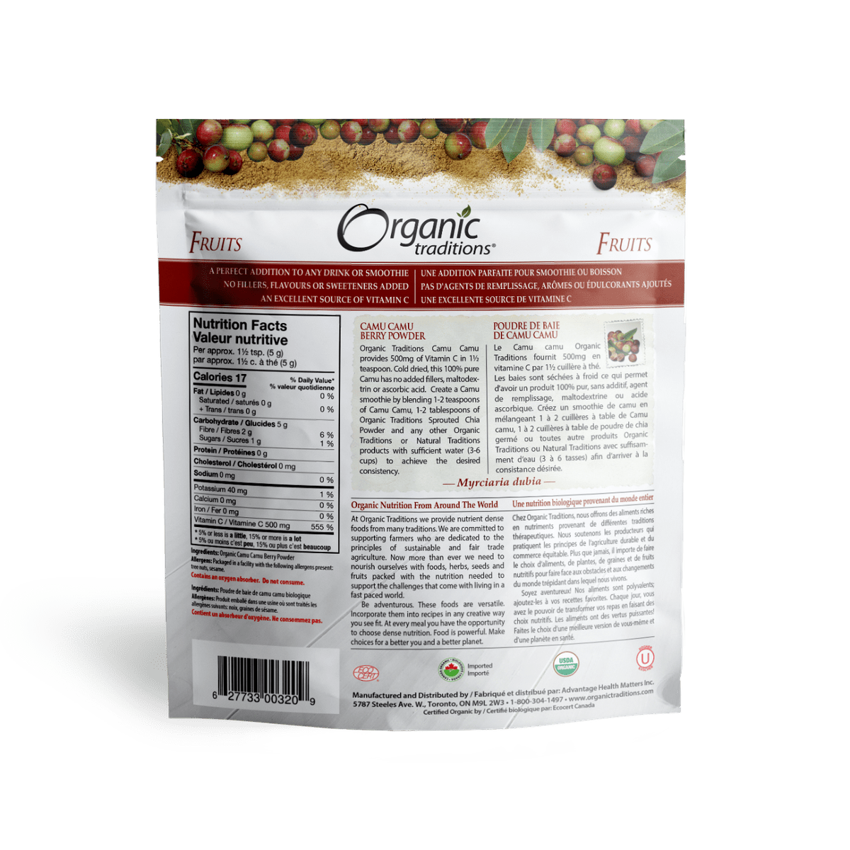 Organic Camu Camu Berry Powder  Organic traditions   