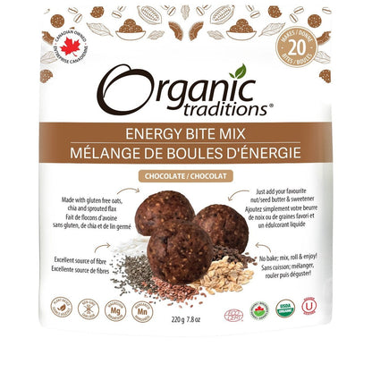 Organic Chocolate Energy Bite Mix  Organic traditions   