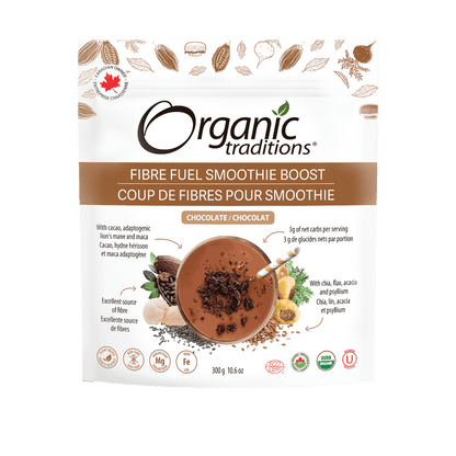 Organic Chocolate Fibre Fuel Smoothie Boost  Organic traditions   