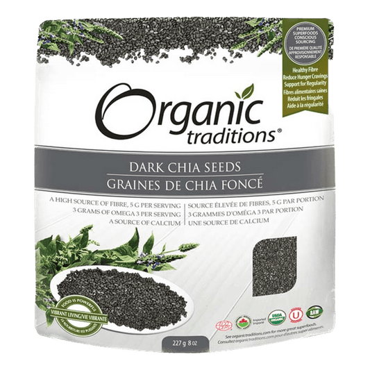 Organic Dark Chia Seeds  Organic traditions 227g