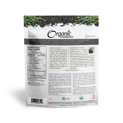 Organic Dark Chia Seeds  Organic traditions   