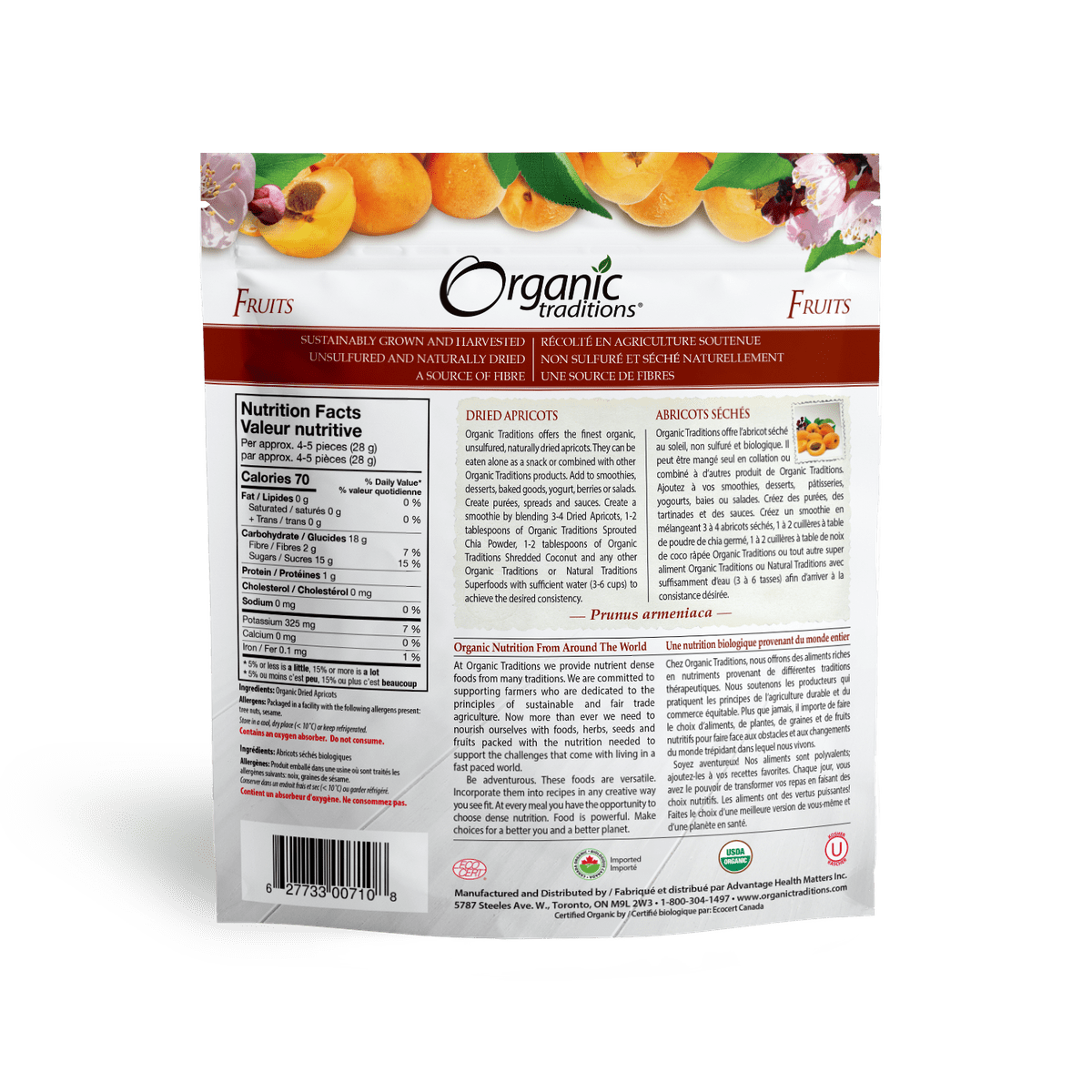 Organic Dried Apricots  Organic traditions   