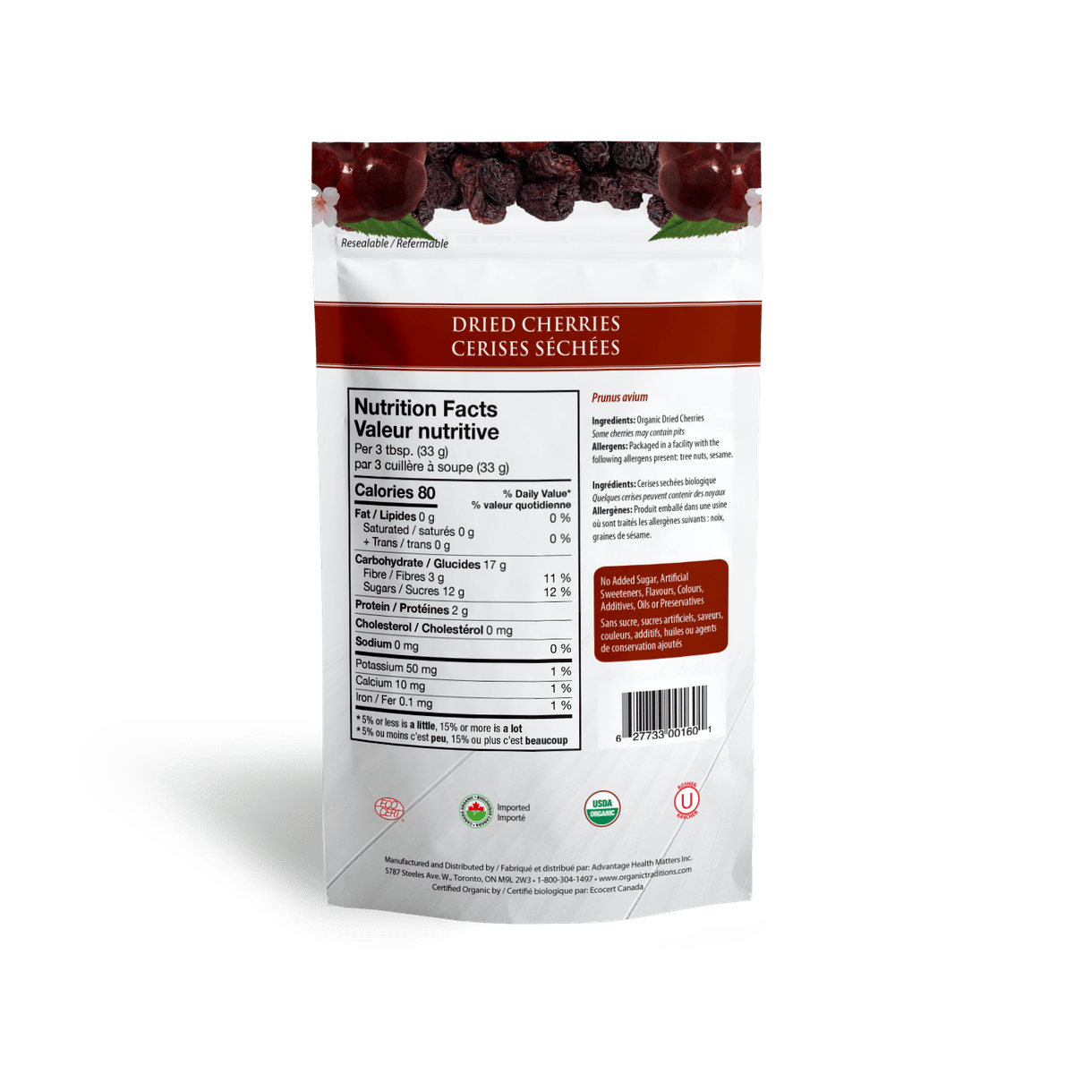 Organic Dried Cherries  Organic traditions   