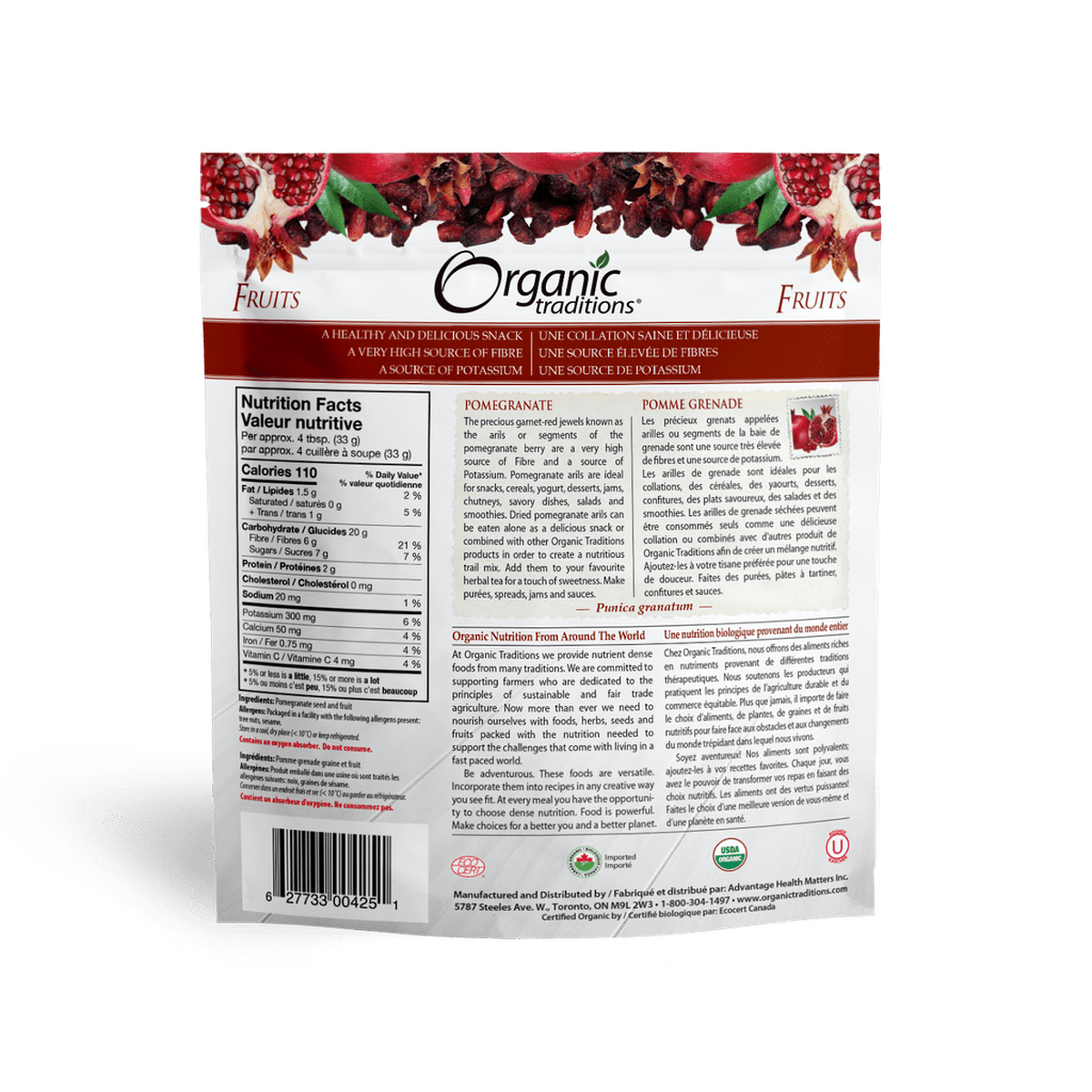 Organic Dried Pomegranates  Organic traditions   