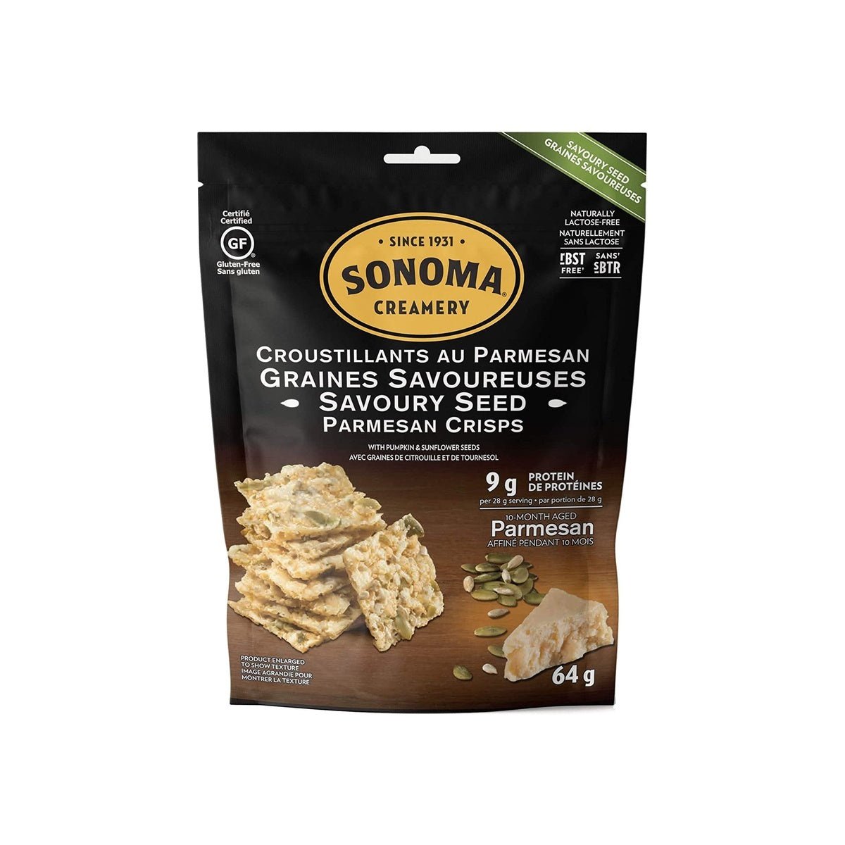 Parmesan Crisps Pumpkin & Sunflower Seeds  Sonoma Creamery   