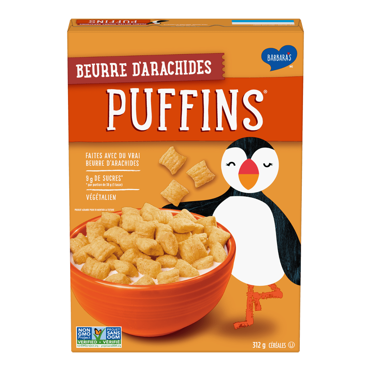 Peanut Butter Puffins Cereal  Barbara's   