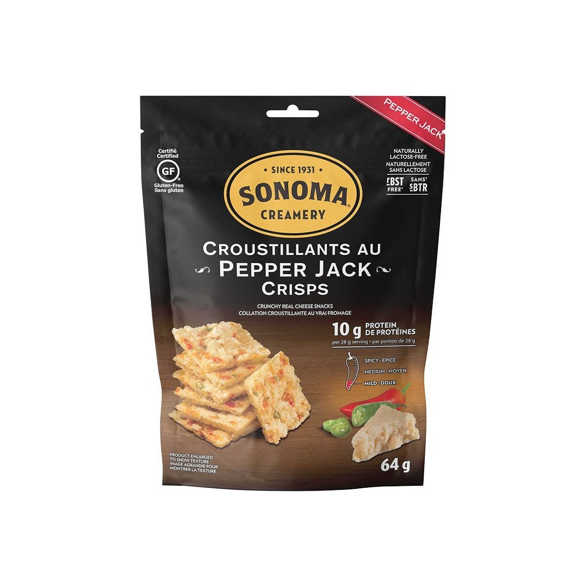 Pepper Jack Crisps  Sonoma Creamery   