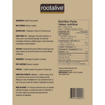 Psyllium Husk Powder  Rootalive Inc.   