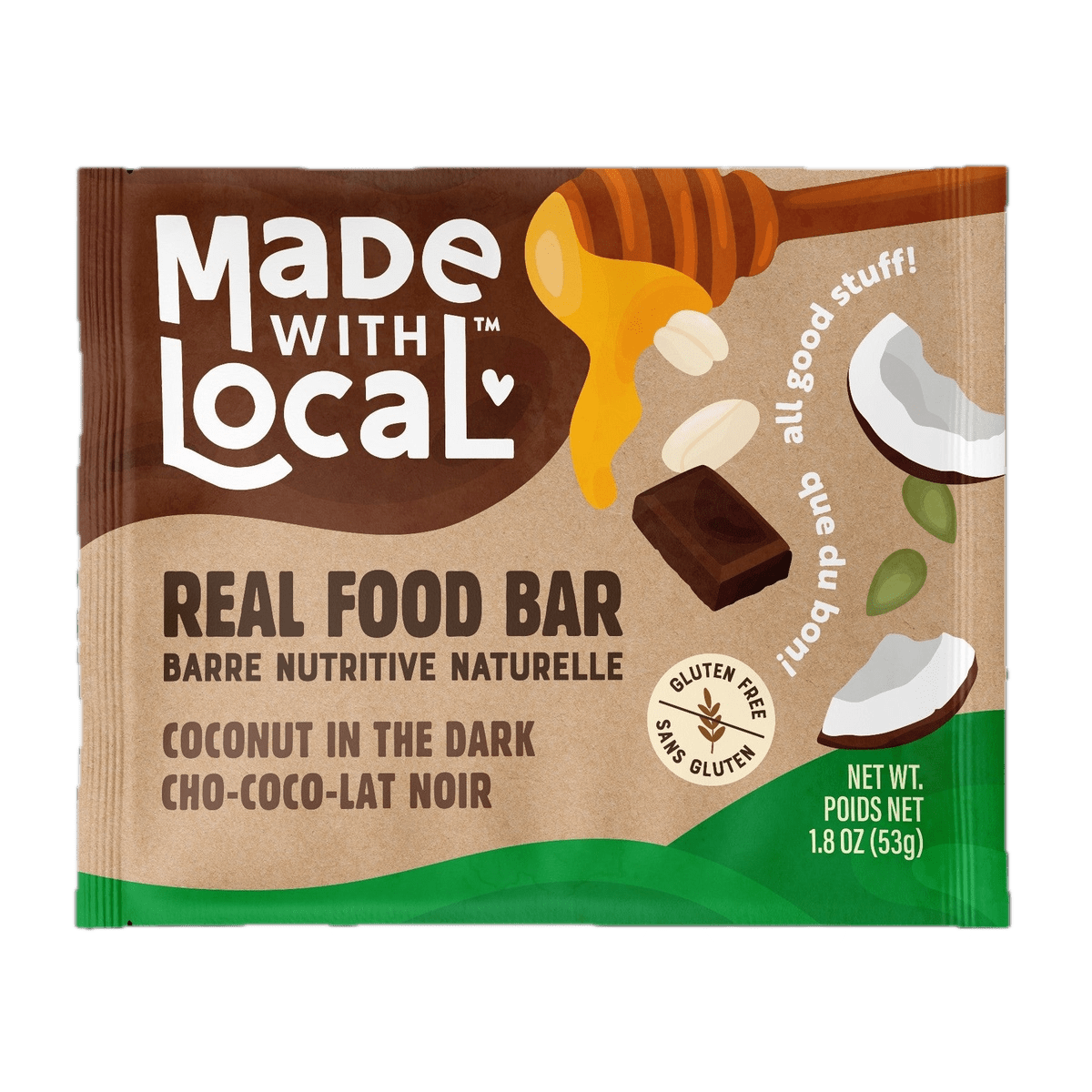 Real Food Bar - Coconut in the Dark  Made with Local   