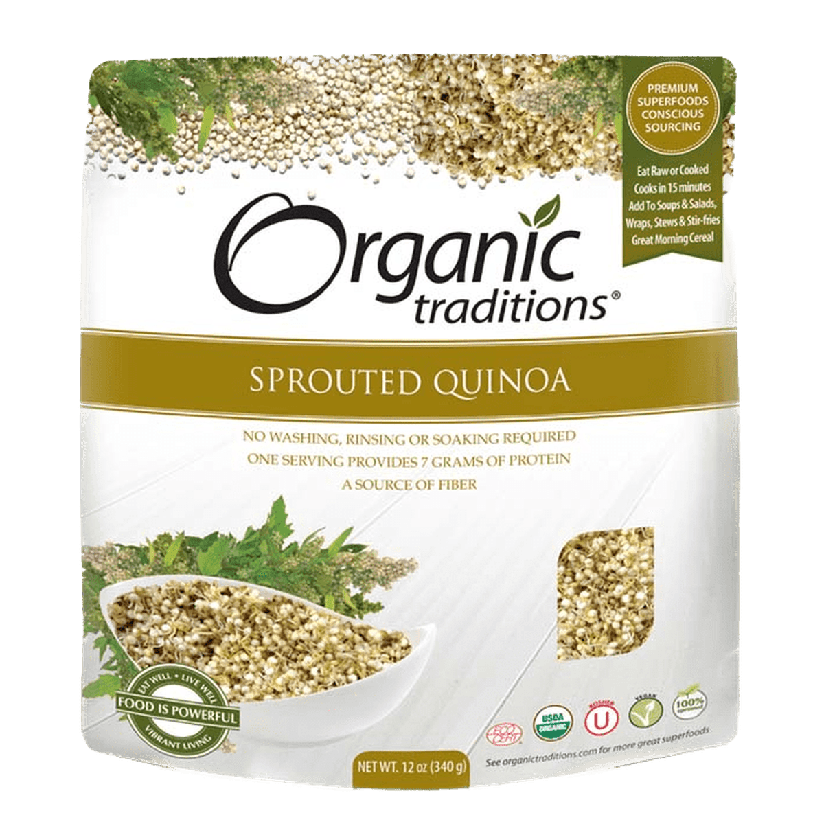 Sprouted Quinoa  Organic traditions   