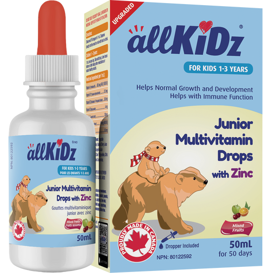 Junior Multivitamin Drops with Zinc  allKiDz Naturals Inc.   