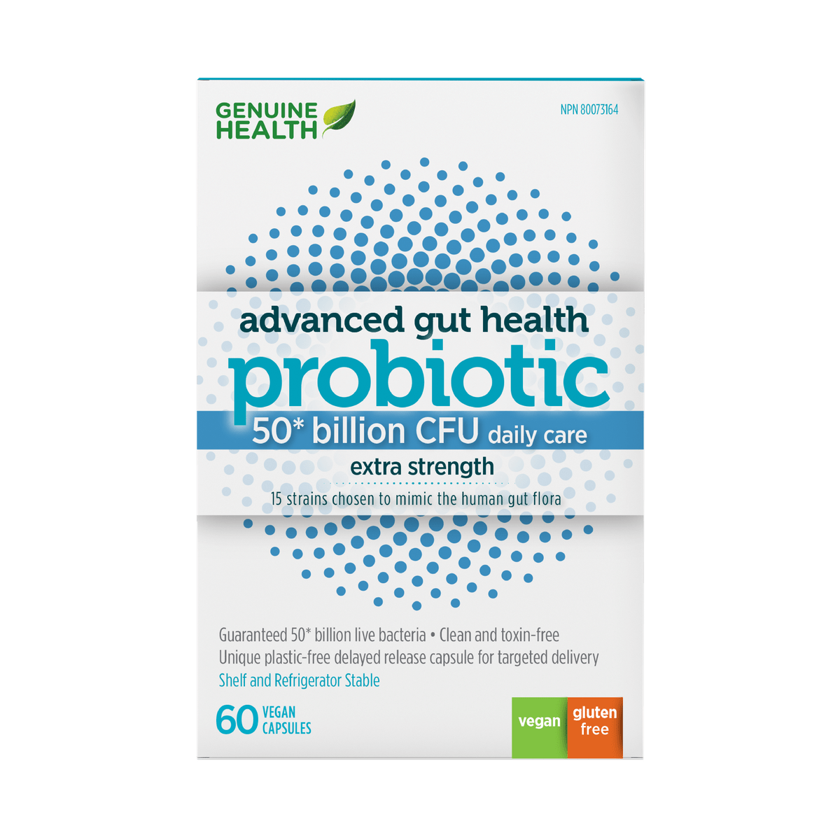 Advanced Gut Health Probiotics, 50 Billion CFU  Genuine Health   