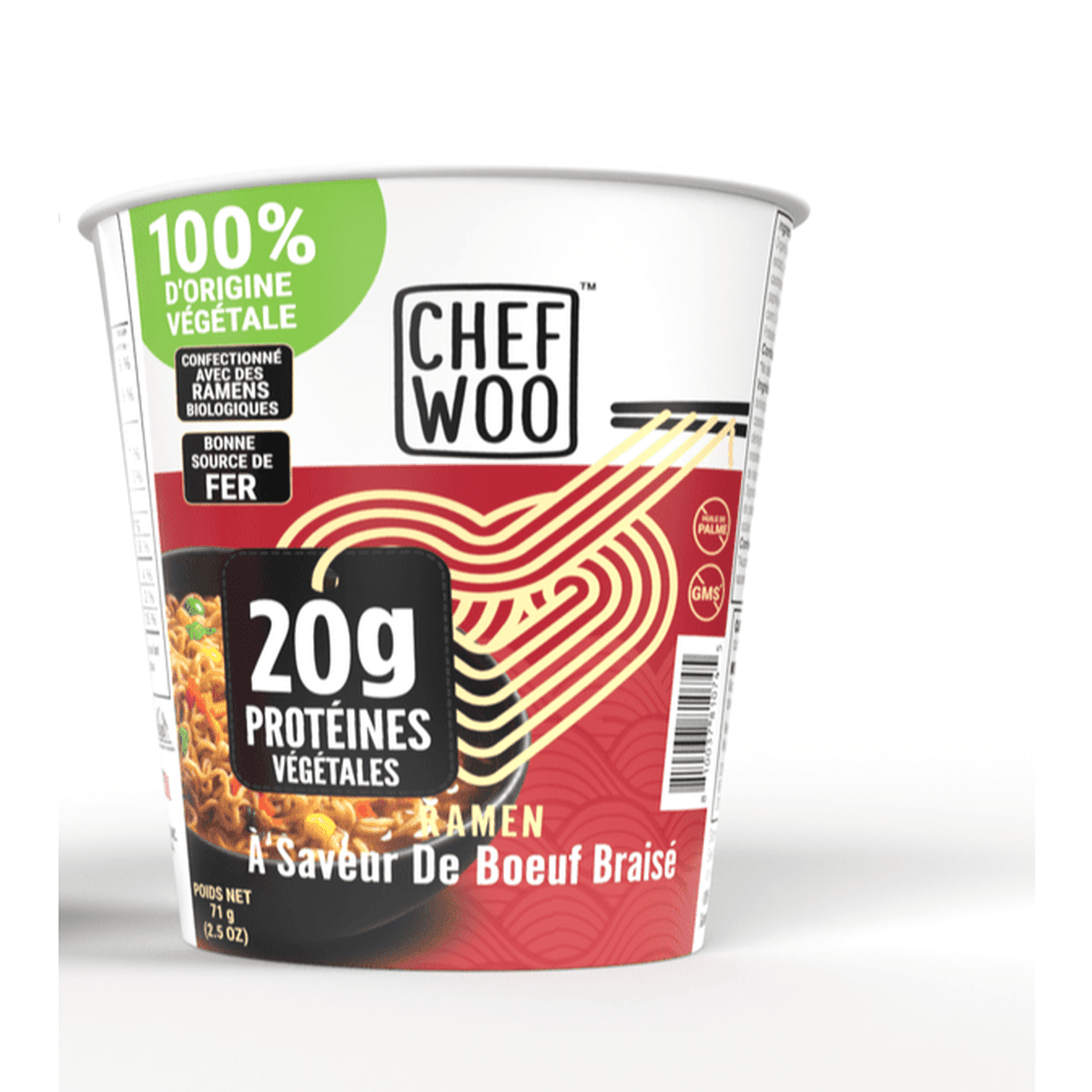 Braised Beef Flavour Ramen  CHEF WOO 71g  