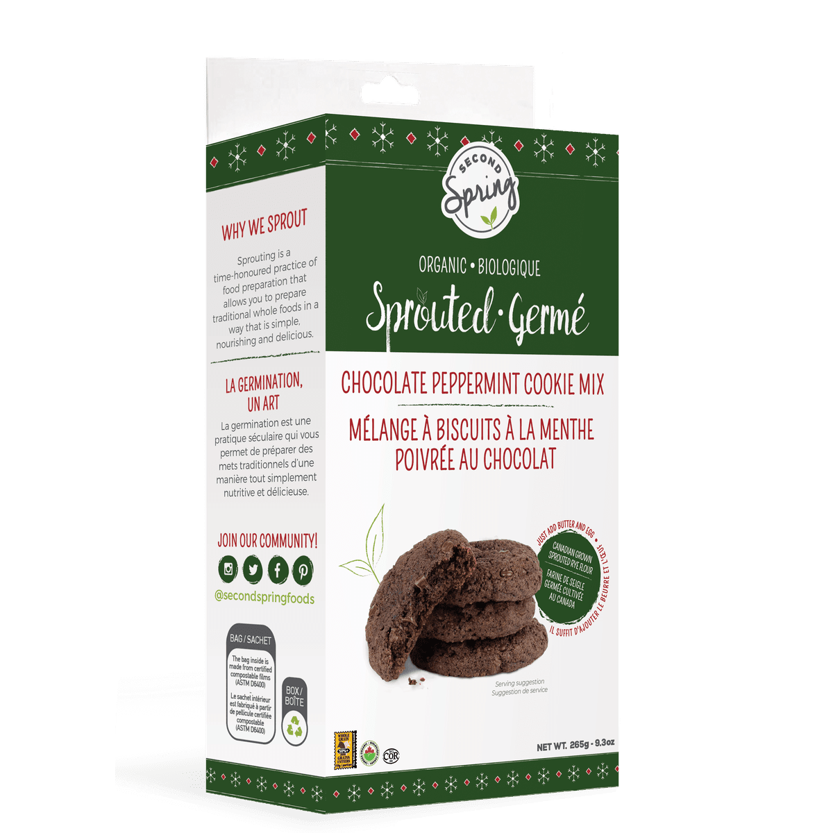 Chocolate Peppermint Cookie Mix  Second Spring Sprouted Foods   