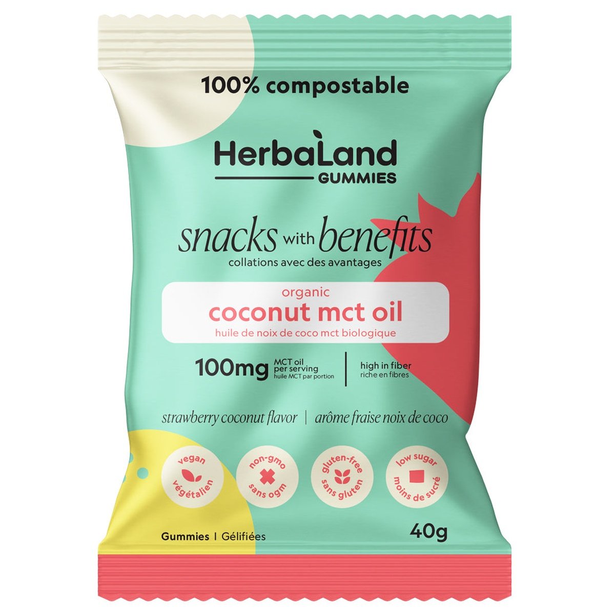 Coconut MCT - Strawberry Coconut  Herbaland   