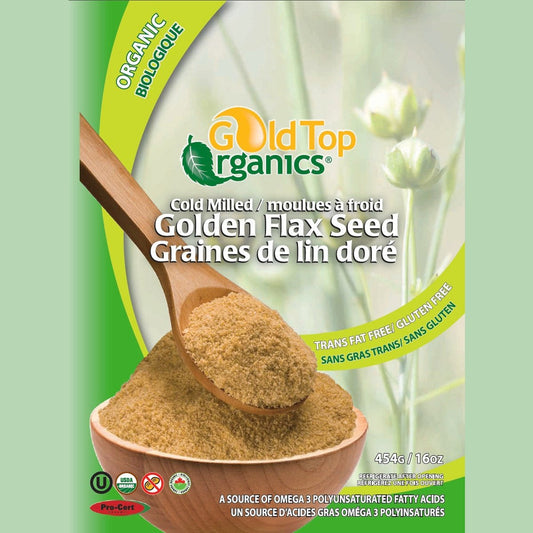 Cold Milled Golden Flax Seed  Gold Top Organics