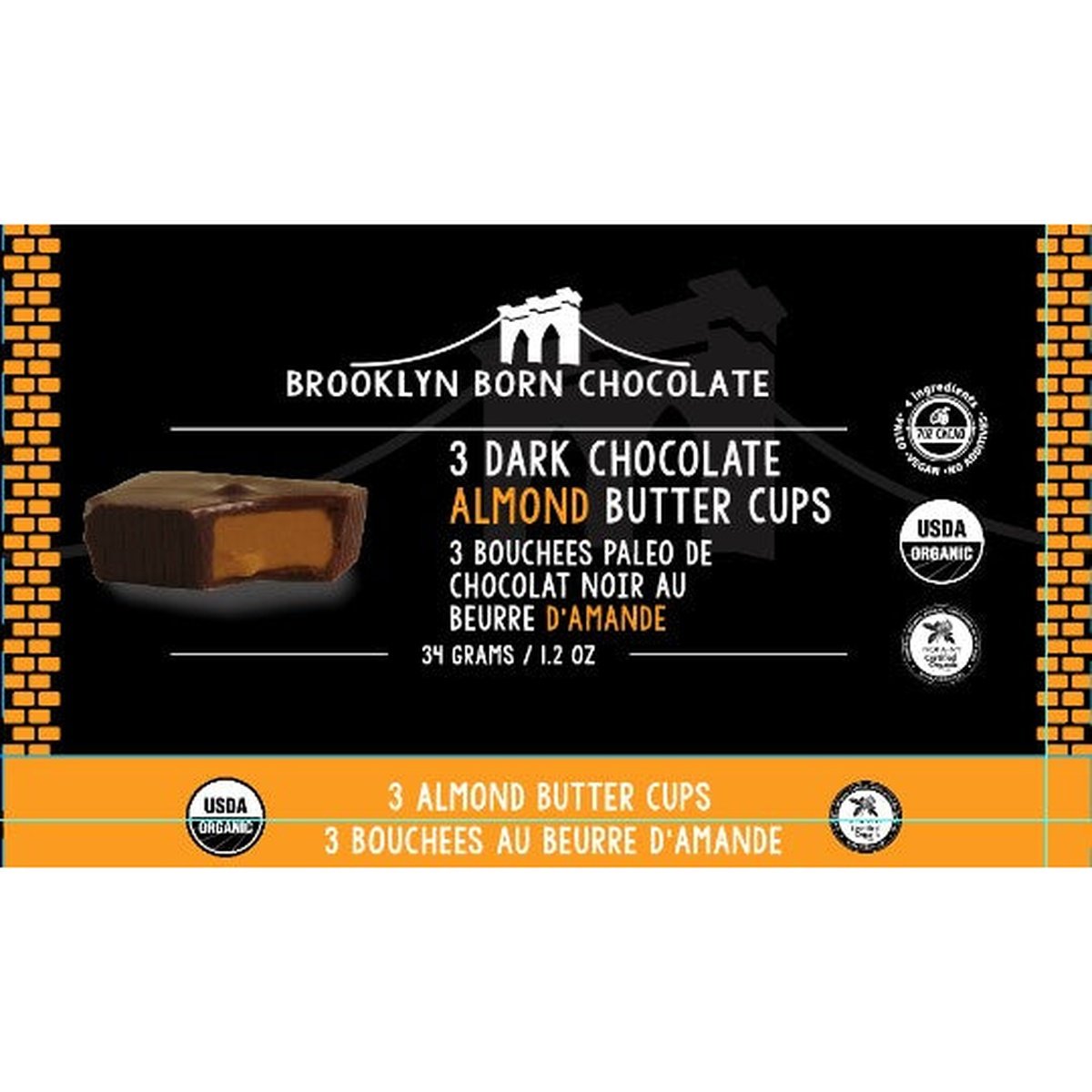 Dark Chocolate Almond Butter Cups  Brooklyn Born Chocolate   