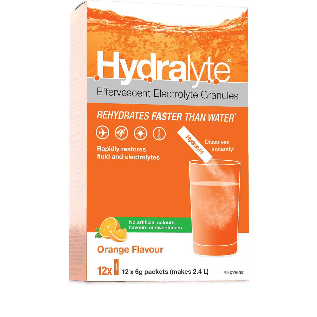 Electrolyte Powder - Orange 6g  Hydralyte   